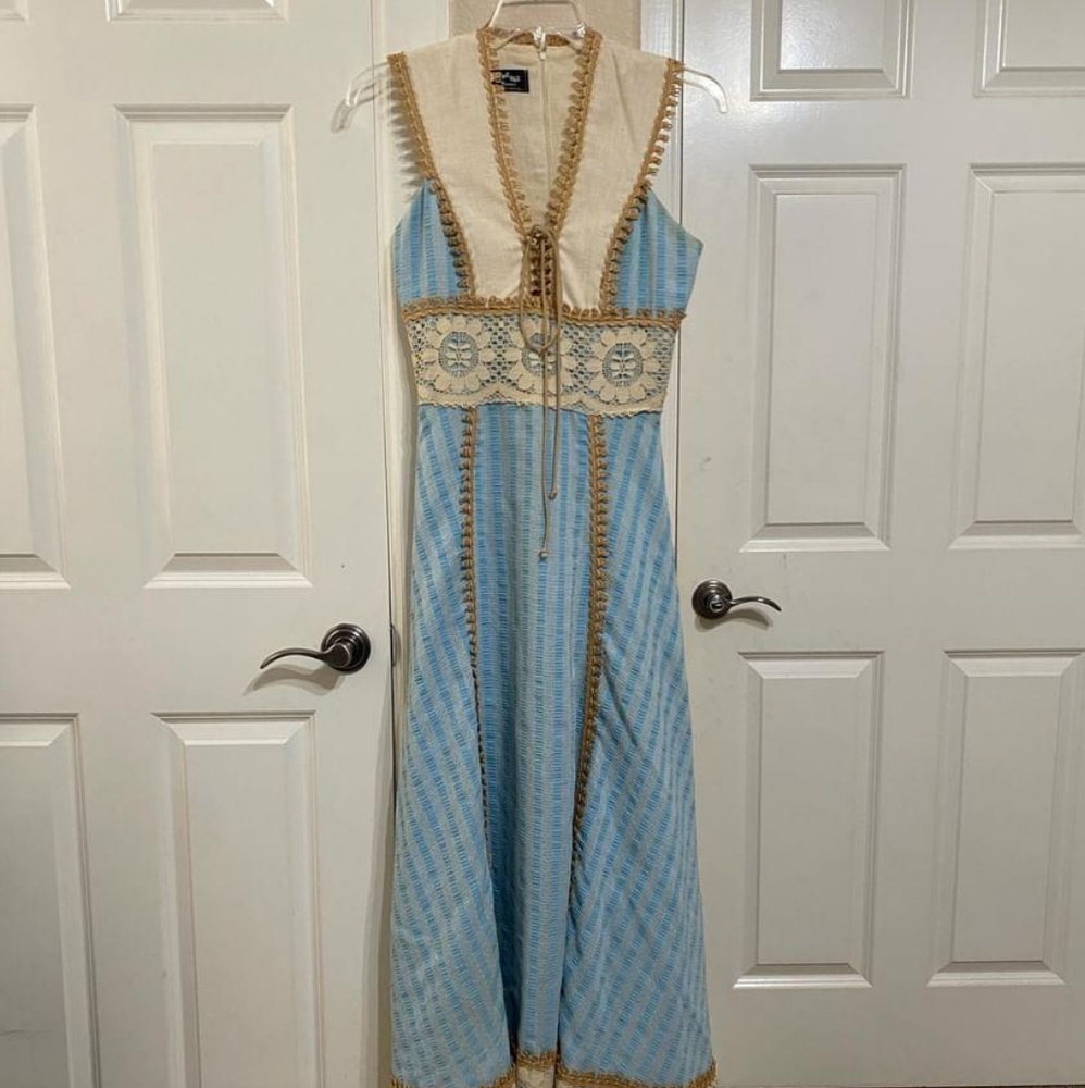 Gunne sax blue maxi dress